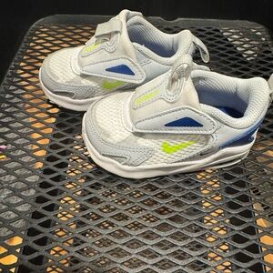 Nike Kids White and Blue Sneakers